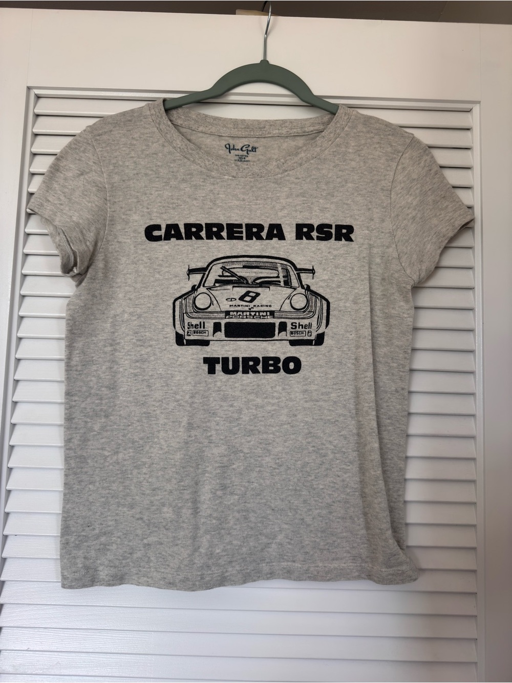 Brandy Melville Carrera RSR Turbo Graphic Tee - Gray